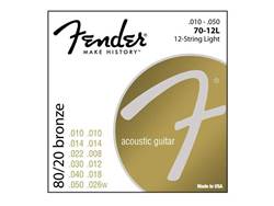FENDER 70 -12L struny pre 12 strunovú gitaru | Struny pre dvanásťstrunové gitary