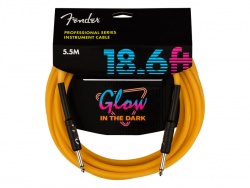 FENDER Professional Glow in the Dark Cable, Orange, 18.6 | 6m