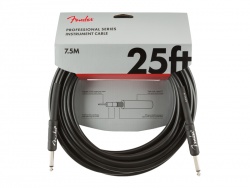 FENDER Professional Series Instrument Cable, Straight/Straight, 25', Black | Nástrojové káble