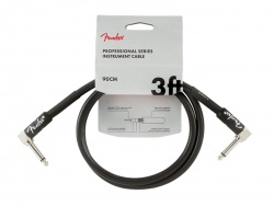 FENDER Professional Series Instrument Cables, Angle/Angle, 3', Black | Káblové prepojky