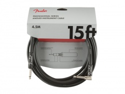 FENDER Professional Series Instrument Cables, Straight/Angle, 15