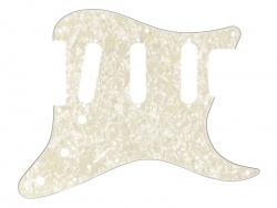 FENDER Pickguard, Stratocaster S/S/S, 11-Hole, Aged White Pearl, 4-Ply | Pickguardy