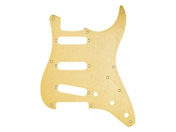 FENDER Pickguard, Stratocaster® S/S/S, 8-Hole Mount, Gold Anodized | Pickguardy