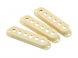 Fender Road Worn Stratocaster Pickup Covers, Aged White (3)