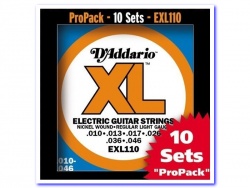 D´Addario EXL 110-10P struny na elektickú gitaru, Regular Ligh | Struny pre elektrické gitary .010