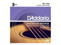 D'ADDARIO EJ26-3D | Struny pre akustické gitary .011