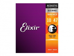 ELIXIR Acoustic 80/20 Bronze, Extra Light- .010-047 | Struny pre elektrické gitary .010