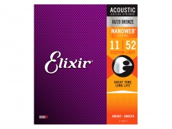 ELIXIR Acoustic 80/20 Bronze, Custom light .011 - .052