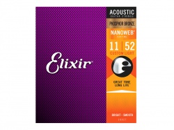 ELIXIR Acoustic Guitar Strings - .011/052,Ph.Br