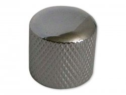 Knoflík kovový,chrom - plastová vložka | Potenciometre, knoby