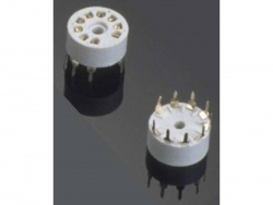 TAD 9-PIN / Noval socket, Ceramic, white